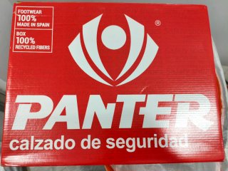 Zapatos de seguridad azules y grises
