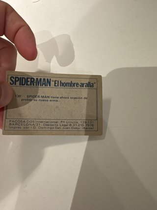 34 Cromos Spiderman Película (Pacosa, 1978)