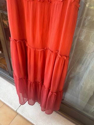 Vestido de verano color teja