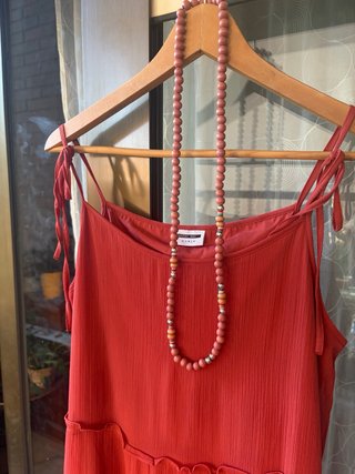Vestido de verano color teja