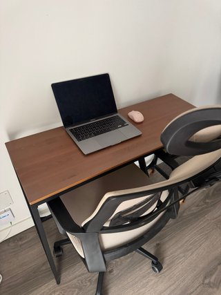 Escritorio Ikea Marrón y Negro