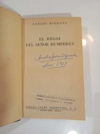 El Reloj del Señor Humphrey - Charles Dickens 1947