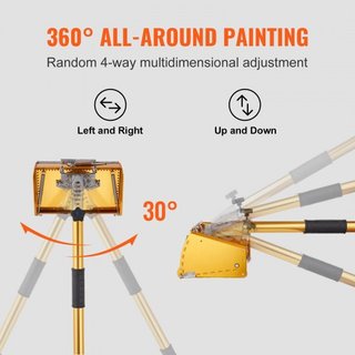Mango Plano para Paneles de Yeso, 101.6-1950.7 cm, Mango de Extensión de Aluminio Anodizado para Acabado Plano, Ajustable en Longitud de 5 Secciones, Agarre Antideslizante y Pintura de 360° para P...