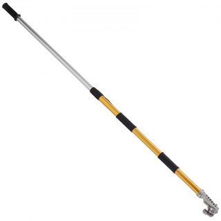 Mango Plano para Paneles de Yeso, 101.6-1950.7 cm, Mango de Extensión de Aluminio Anodizado para Acabado Plano, Ajustable en Longitud de 5 Secciones, Agarre Antideslizante y Pintura de 360° para P...