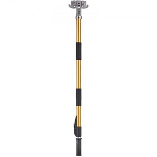 Mango Plano para Paneles de Yeso, 101.6-1950.7 cm, Mango de Extensión de Aluminio Anodizado para Acabado Plano, Ajustable en Longitud de 5 Secciones, Agarre Antideslizante y Pintura de 360° para P...