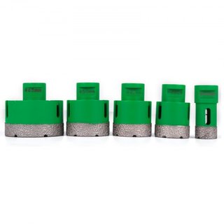 Juego de 5 Piezas de Brocas de Diamante, Brocas de Núcleo de Diamante, M14 22/35/40/50/65 MM, Brocas Cortadoras, Herramientas de Corte para Perforación Precisa en Azulejos, Mármol, Vidrio y Granito