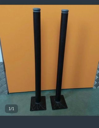 Pareja patas escritorio metal negro