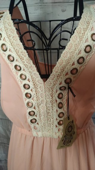 Vestido Boho Chic Rosa Talla Única