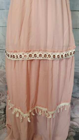 Vestido Boho Chic Rosa Talla Única