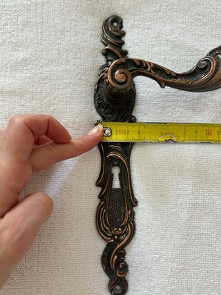 Maniglia vintage ottone decorata