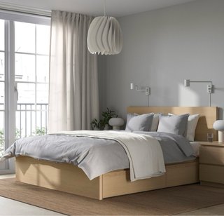 Cama Malm Ikea Madera Color Roble
