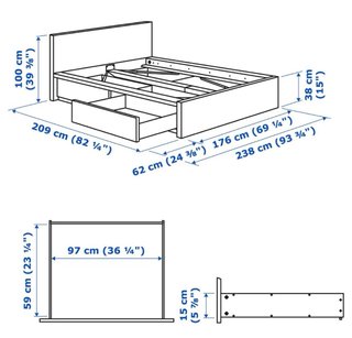 Cama Malm Ikea Madera Color Roble