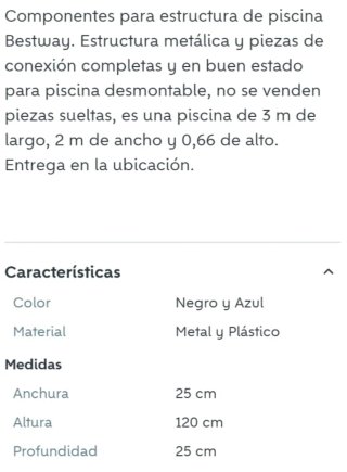 Estructura Piscina Bestway
