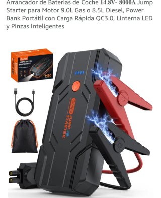 Arrancador Batería Coche 14.8V 8000A