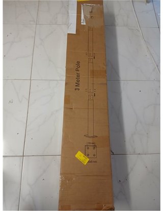 Jandei - Poste para Farola de 3 Metros en Tramos de 1 m – Acero Galvanizado Negro con Base de Anclaje - Resistente a la Intemperi