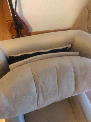 Sillón reclinable individual beige
