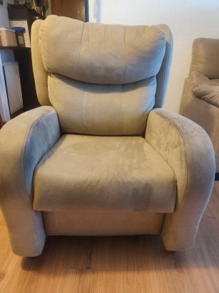 Sillón reclinable individual beige
