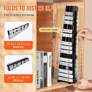 Kit de Campanas Glockenspiel de 32 Notas, Instrumento de Percusión con Maquetas, Palos de Tambor y Bolsa de Transporte, Conjunto Profesional de Instrumentos de Percusión Glockenspiel para Adultos ...