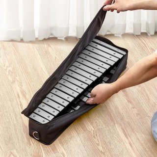 Kit de Campanas Glockenspiel de 32 Notas, Instrumento de Percusión con Maquetas, Palos de Tambor y Bolsa de Transporte, Conjunto Profesional de Instrumentos de Percusión Glockenspiel para Adultos ...