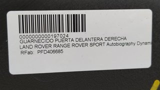 GUARNECIDO PUERTA DELANTERA DERECHA LAND ROVER RANGE ROVER SPORT Autobiography Dynamic