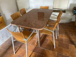 Set 6 Sillas Comedor/Oficina Madera y Metal