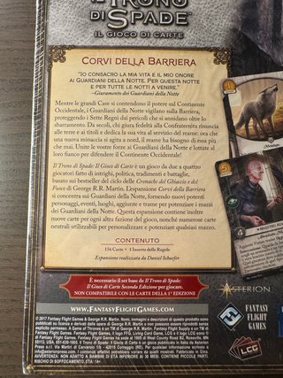 Il Trono di Spade LCG: Corvi della Barriera