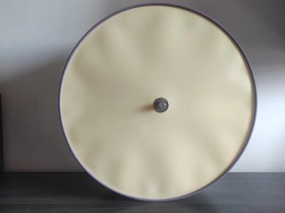Plafón tela morada y beige