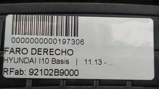 FARO DERECHO HYUNDAI I10 Basis