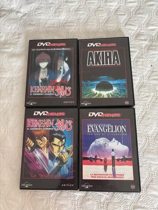 Lote 4 DVDs Anime: Akira, Kenshin, Evangelion
