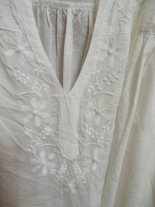 Blusa Tentazioni Algodón Blanca Talla XL