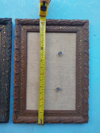 Cornici antiche in legno intarsiato