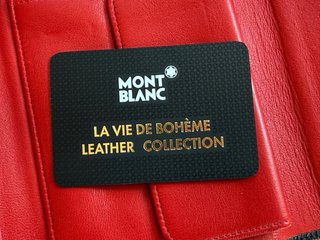 Cartera Montblanc Piel Negra/Roja