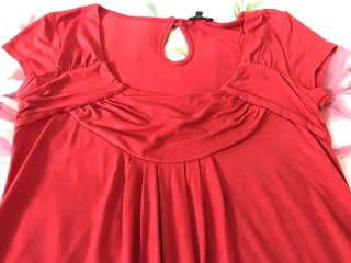 Top rosso manica corta