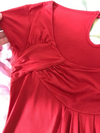 Top rosso manica corta