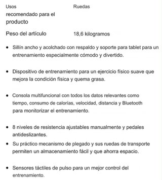 Bicicleta Estática Plegable
