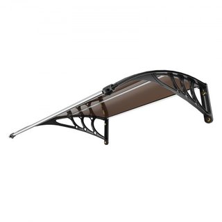 Toldo para Ventana y Puerta 40" x 40", Policarbonato UPF 50+ para Entrada Exterior, Toldo de Sobrepuerta para Protección Solar, UV, Lluvia, Nieve, Hoja Hueca