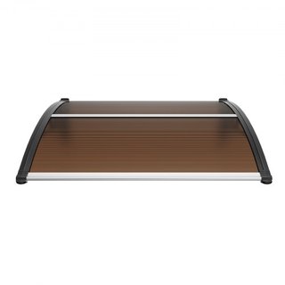 Toldo para Ventana y Puerta 40" x 40", Policarbonato UPF 50+ para Entrada Exterior, Toldo de Sobrepuerta para Protección Solar, UV, Lluvia, Nieve, Hoja Hueca