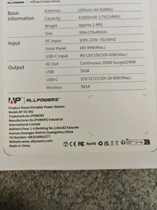 ALLPOWERS Batteria Portatile Multifunzione