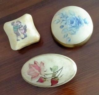 Set 3 Scatolette Ceramica Decorate