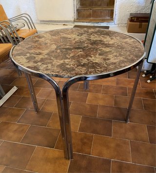 Mesa de comedor redonda mármol 90cm