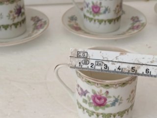 Servizio tazzine porcellana vintage floreale