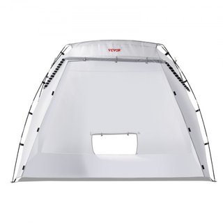 Rifugio per pittura a spruzzo, tenda portatile da 2,3 m x 1,6 m x 1,6 m con pavimento incorporato e schermatura a rete, cabina di verniciatura pieghevole per mobili, stazione di verniciatura per strumenti di bricolage