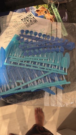 Loro 3D Azul Turquesa y Azul