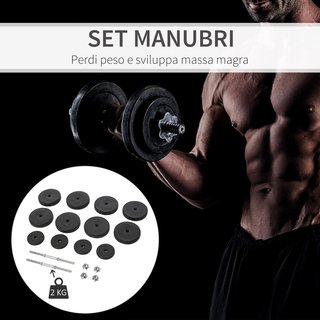 Set de Mancuernas de Gimnasio 50Kg (8X5Kg, 4X1.5Kg), Pesas de Gimnasio con 12 Discos de 1.5Kg, 5Kg, Φ25Mm, para Entrenamiento en Casa