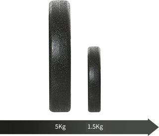 Set de Mancuernas de Gimnasio 50Kg (8X5Kg, 4X1.5Kg), Pesas de Gimnasio con 12 Discos de 1.5Kg, 5Kg, Φ25Mm, para Entrenamiento en Casa