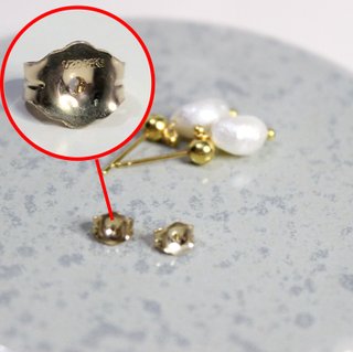 Orecchini Argento Placcato Oro Perle Fiume