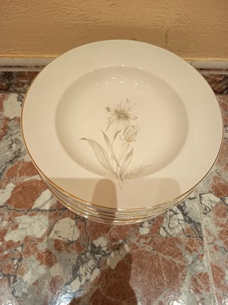 Vajilla San Claudio borde dorado (10 platos)