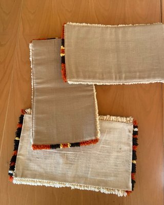 Set 3 Centrini Vintage Lana Latch Hook Anni 70