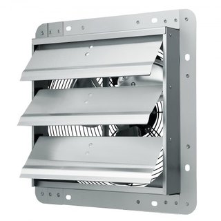 Ventilador de Escape con Persiana, 305 mm de Alta Velocidad 1400RPM 1084 CFM, Ventilador de Ático Montado en Pared de Aluminio con Motor de CA, Ventilación y Enfriamiento para Invernaderos, Garaje...