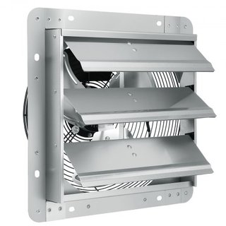 Ventilador de Escape con Persiana, 305 mm de Alta Velocidad 1400RPM 1084 CFM, Ventilador de Ático Montado en Pared de Aluminio con Motor de CA, Ventilación y Enfriamiento para Invernaderos, Garaje...